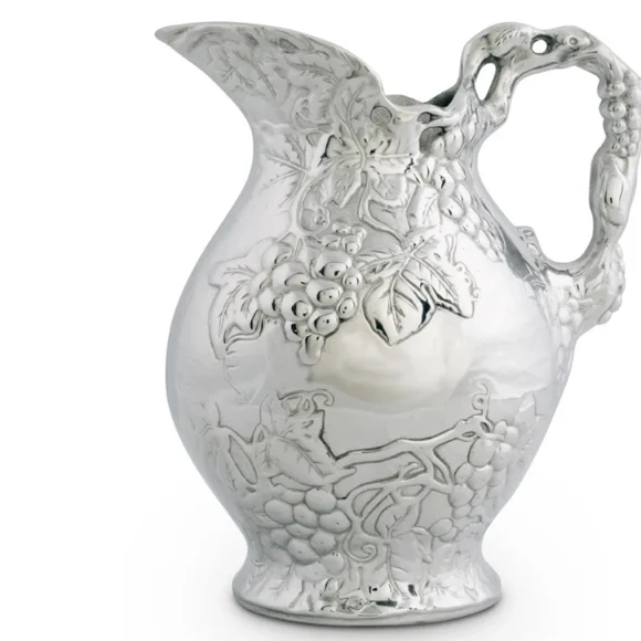 Arthur Court aluminum grape silver heavy pitcher - Picture 4 of 4